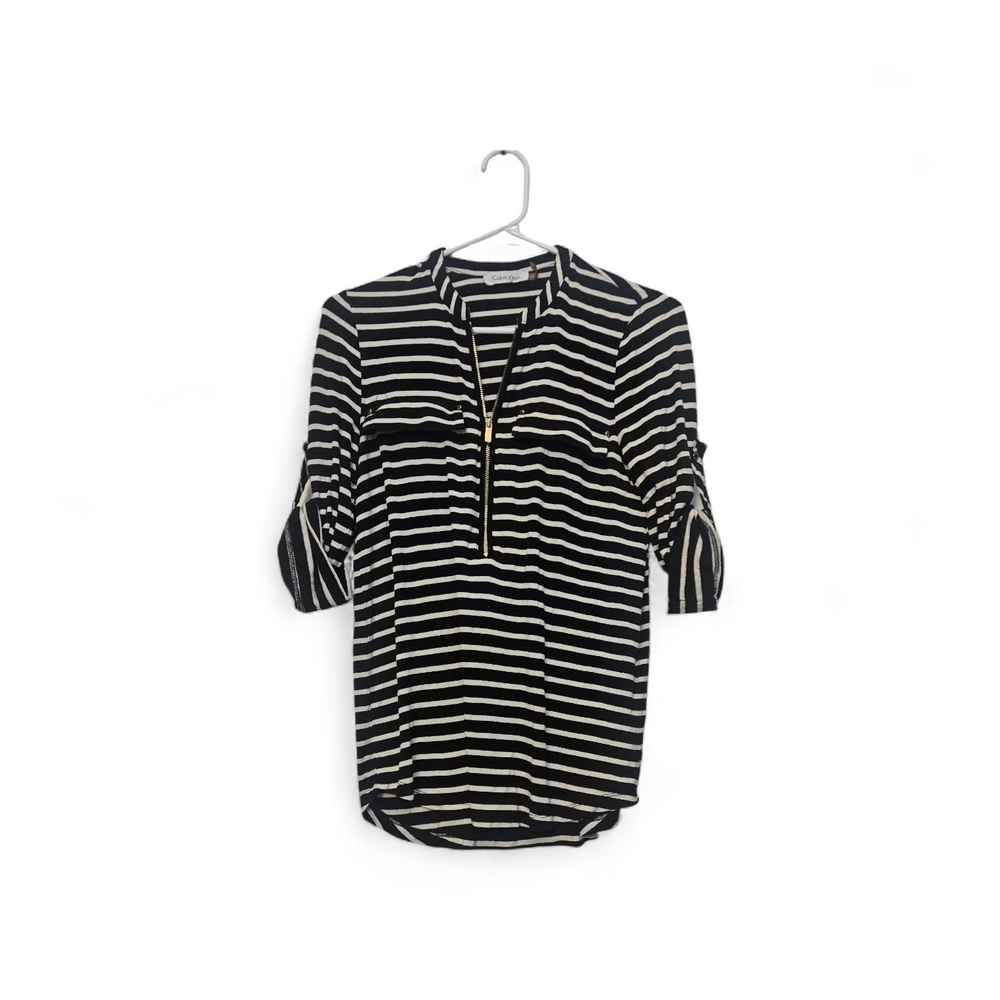 Calvin Klein Monochrome Striped Top